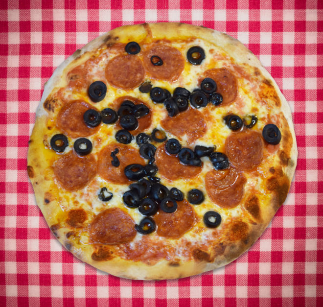 Pepperoni and Black Olives